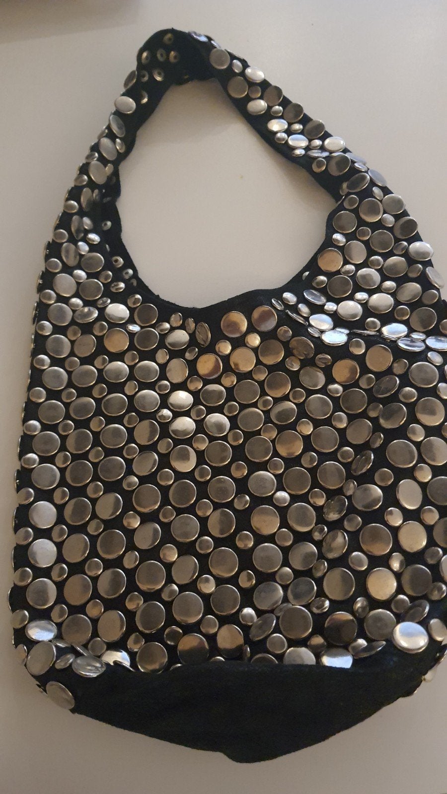Magali Pascal zwarte leren tas met studs, Ophalen of Verzenden, Zo goed als nieuw, Zwart, Handtas