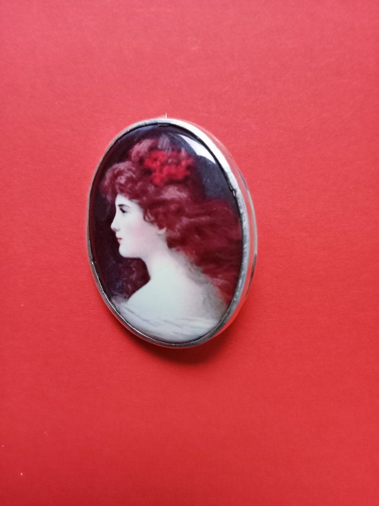 Mooie Ovale Romantische Zilveren Broche, Sieraden, Tassen en Uiterlijk, Verzenden, Zilver, Broche