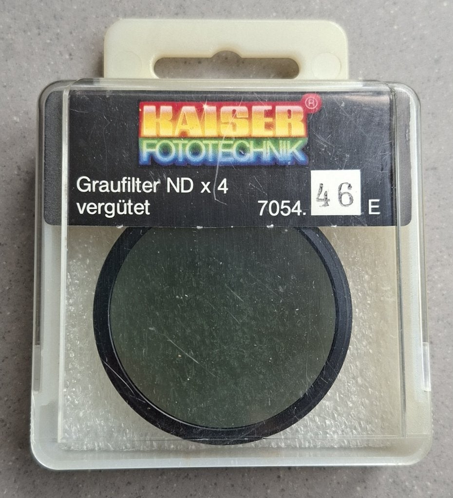 Kaiser grijsfilter ND x 4, 46 mm, zgan!, Ophalen of Verzenden, Zo goed als nieuw, Minder dan 50 mm, ND-filter