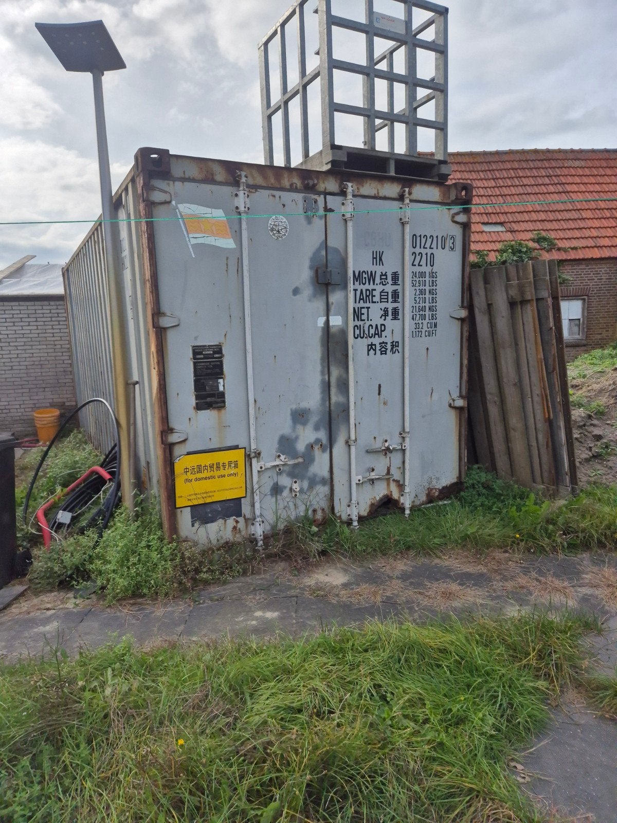 zee container 20 ft, Ophalen
