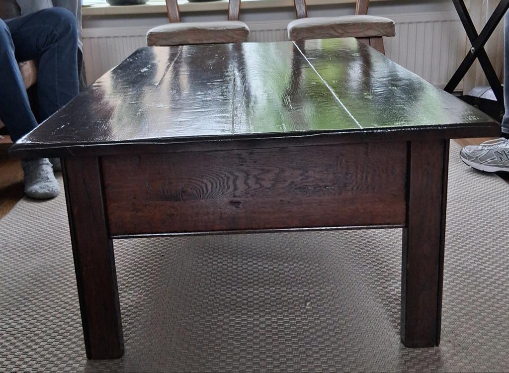Stevige salontafel, Gebruikt, 100 tot 150 cm, Minder dan 50 cm, Rechthoekig