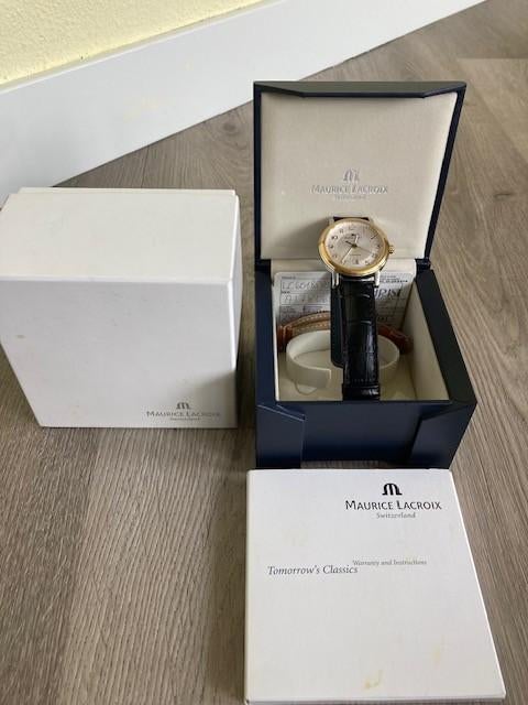 Maurice Lacroix herenhorloge, Overige merken, Leer, Staal, Verzenden