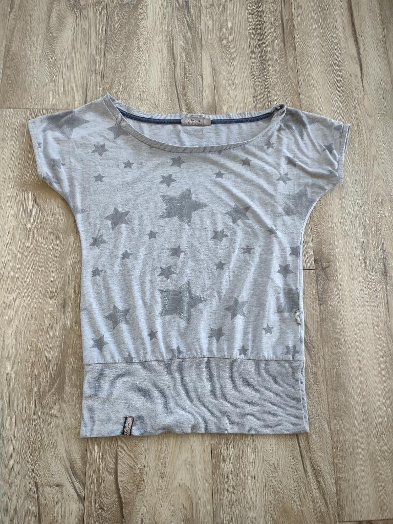 Mooi grijs shirt met sterren van Naketano, maat S. Merk., Onb, Ophalen of Verzenden, Korte mouw, Onb