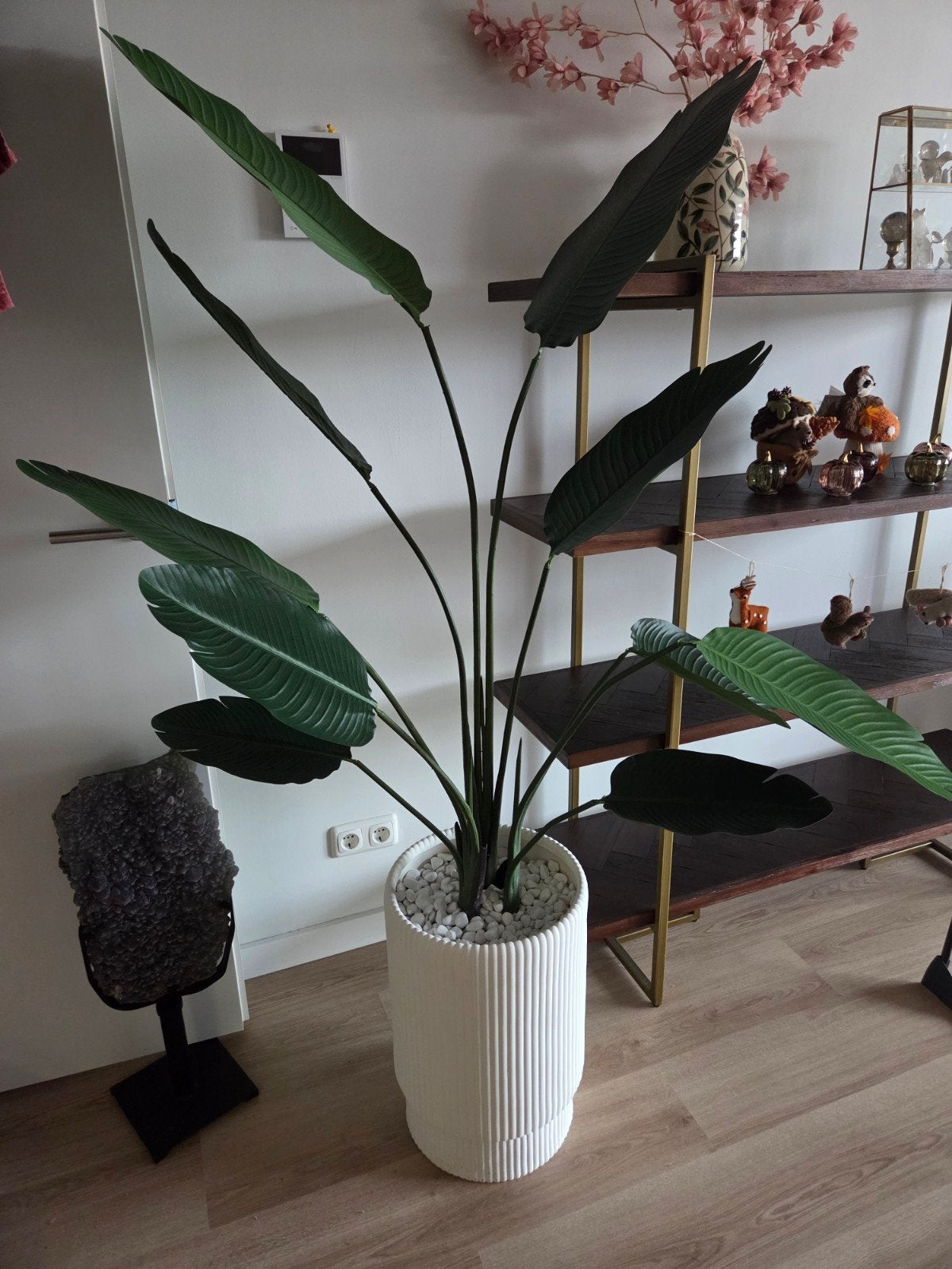 Kunstplant Strelitzia inclusief pot, Ophalen, Binnen, Groen, Met pot of vaas