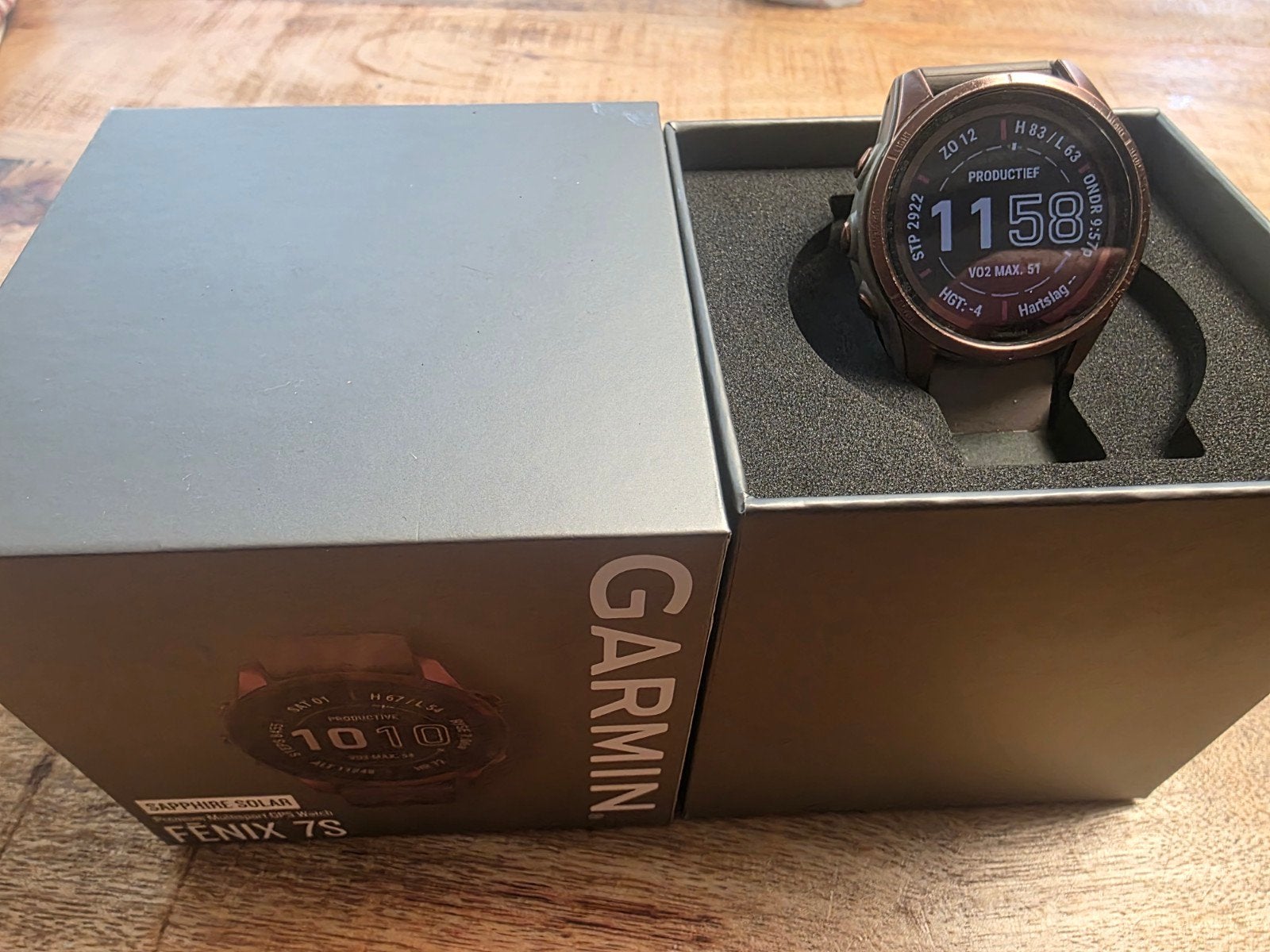 Garmin Fenix 7S Sapphire Solar - Premium Multisport GPS, Garmin, Ophalen of Verzenden, Zo goed als nieuw, Waterdicht