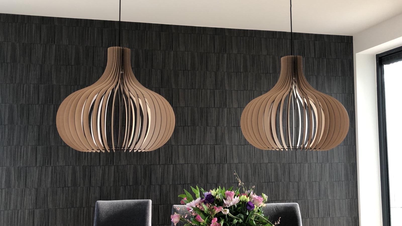 IDUNA Houten Hanglamp,Scandinavische Stijl,prijs per stuk, Ophalen, Zo goed als nieuw, Hout, E27 (groot)