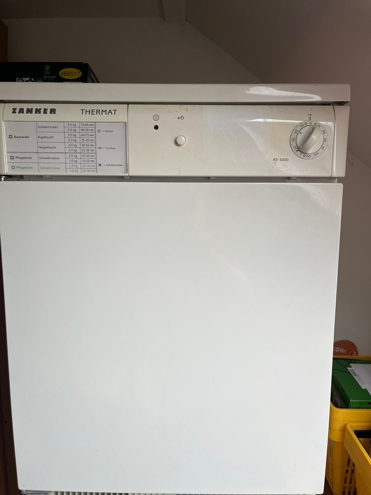 Zanker droger, Gebruikt, Minder dan 85 cm, Luchtafvoer, 4 tot 6 kg