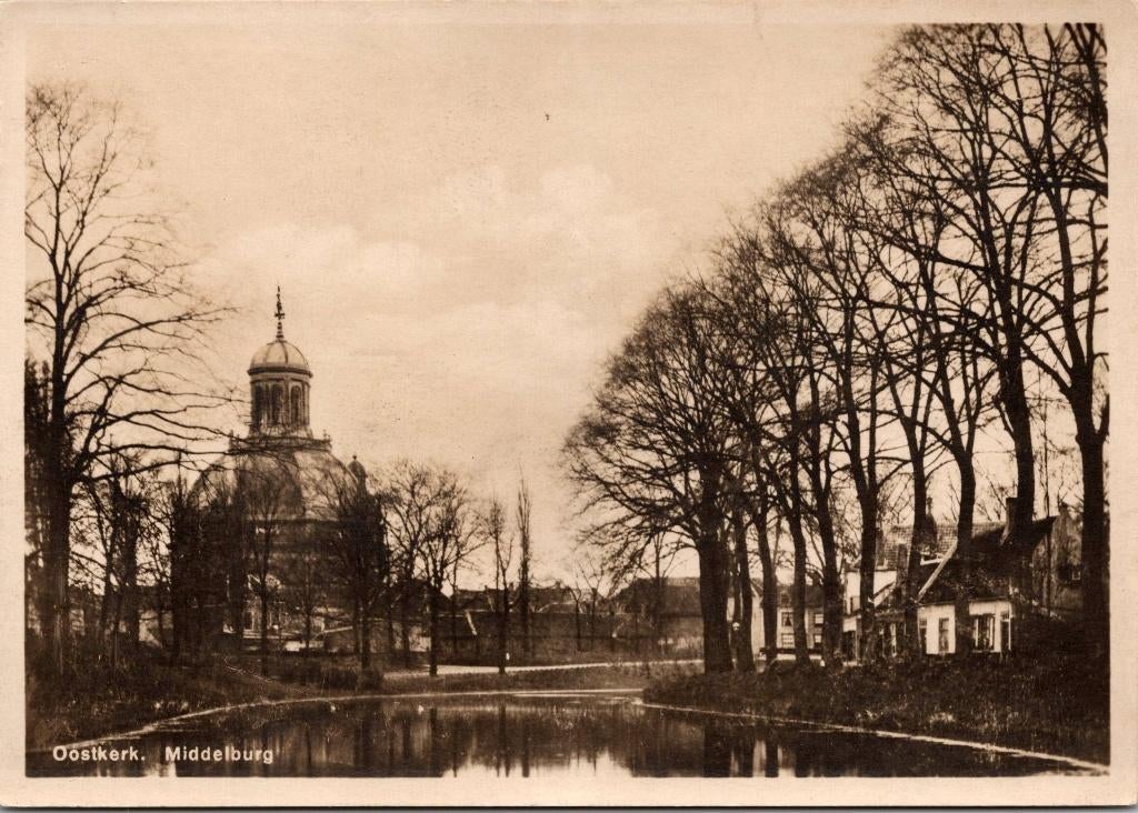 Middelburg - Oostkerk (2x), Verzenden, 1920 tot 1940, Ongelopen, Zeeland