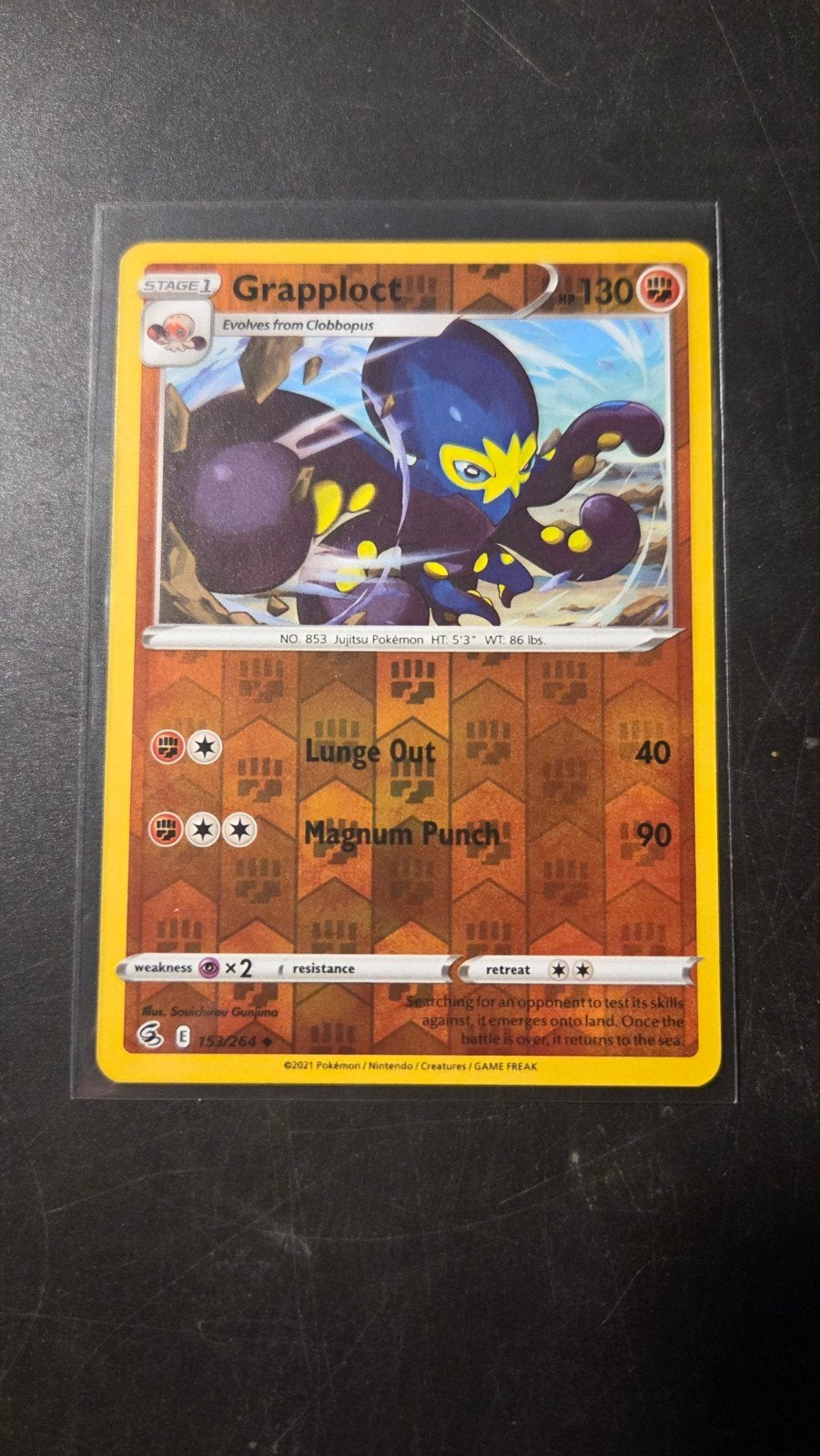 Grapploct 153/264 Reverse Holo Fusion Strike, Verzenden, Zo goed als nieuw, Losse kaart, Foil