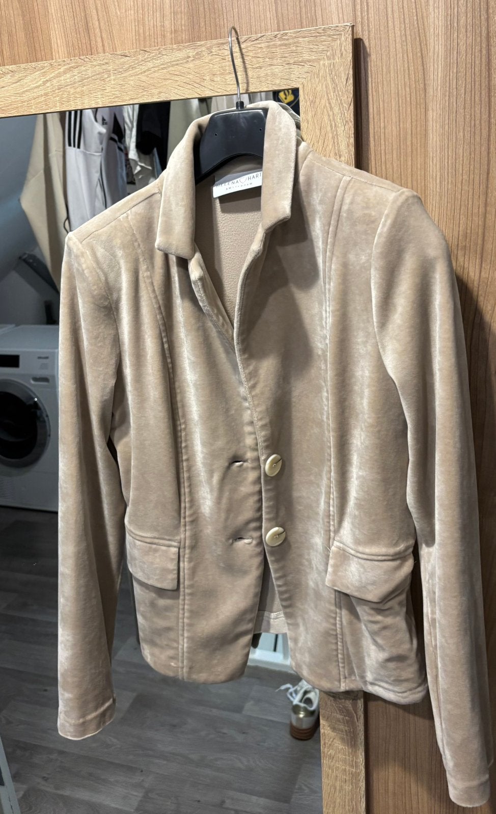 Beige velours jasje Helena Hart, Beige, Ophalen of Verzenden, Zo goed als nieuw, Jasje