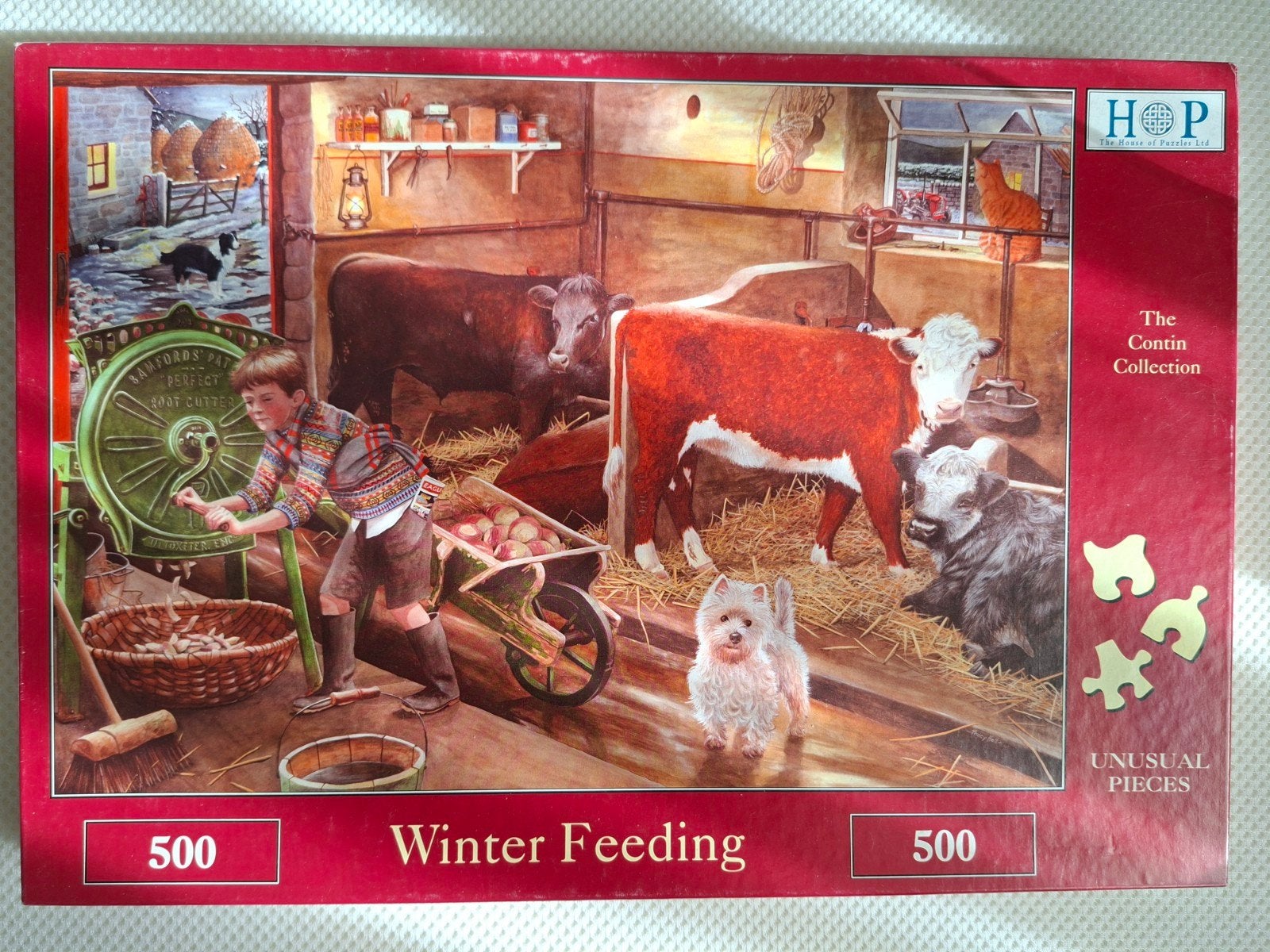 HOP Legpuzzel 500 stukjes - Winter Feeding, Hobby en Vrije tijd, Ophalen of Verzenden, Gebruikt