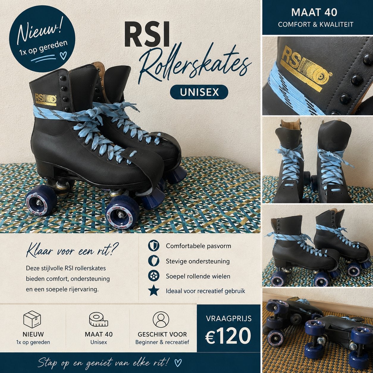 RSI Rollerskates MT 40 - Nieuwstaat, Overige merken, Nieuw, Ophalen of Verzenden, Inline skates 4 wielen