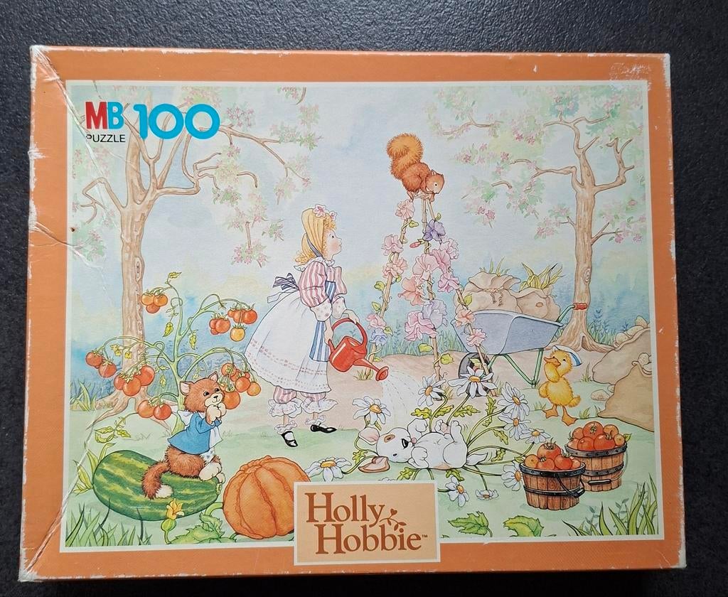 Vintage puzzel Holly Hobbie (100 stukken)  uit 1990., Antiek en Kunst, Ophalen of Verzenden