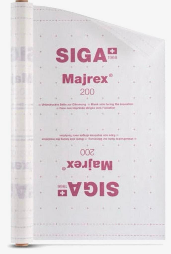 Siga Majrex 200 dampremmende folie - 75m² per rol, Doe-het-zelf en Verbouw, Isolatie en Afdichting, Nieuw, Vloerisolatie, Overige materialen