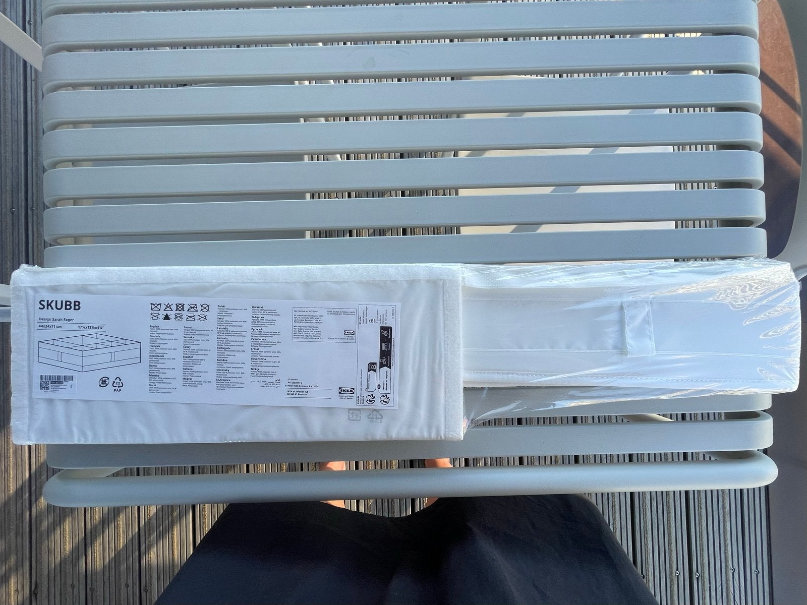 IKEA SKUBB Opbergdoos met vakken- 2x - Nieuw - 101.855.93 -, Ophalen, Nieuw, Wit, Textiel