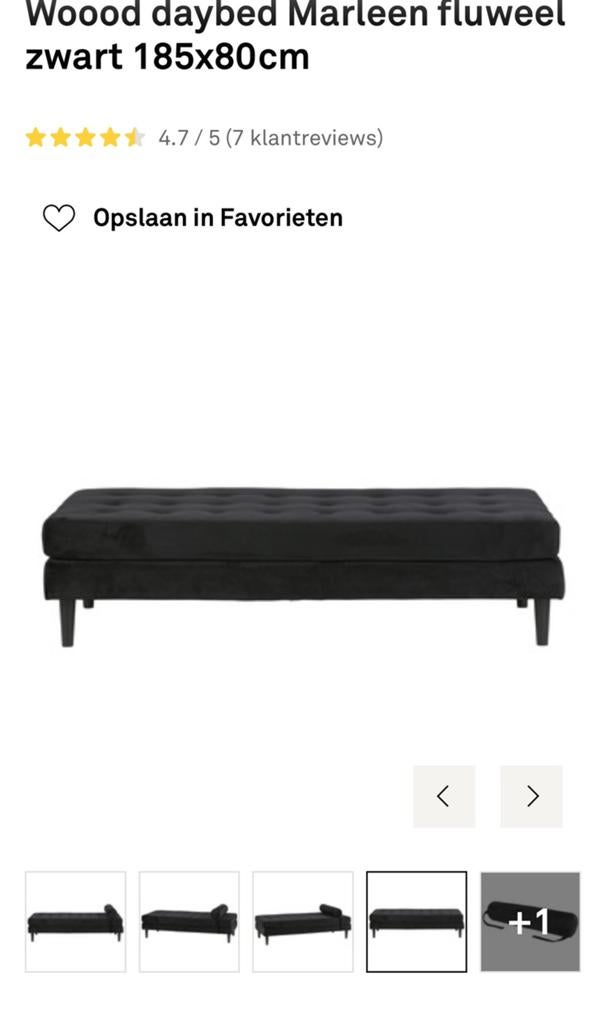 Woood Daybed als nieuw, Huis en Inrichting, Banken | Sofa's en Chaises Longues, Ophalen, Zo goed als nieuw, Eenpersoons, Minder dan 150 cm