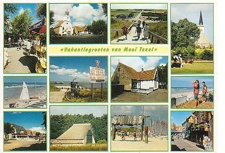 Ansichtkaart 	Texel	12-luik, Verzenden, 1980 tot heden, Gelopen, Waddeneilanden