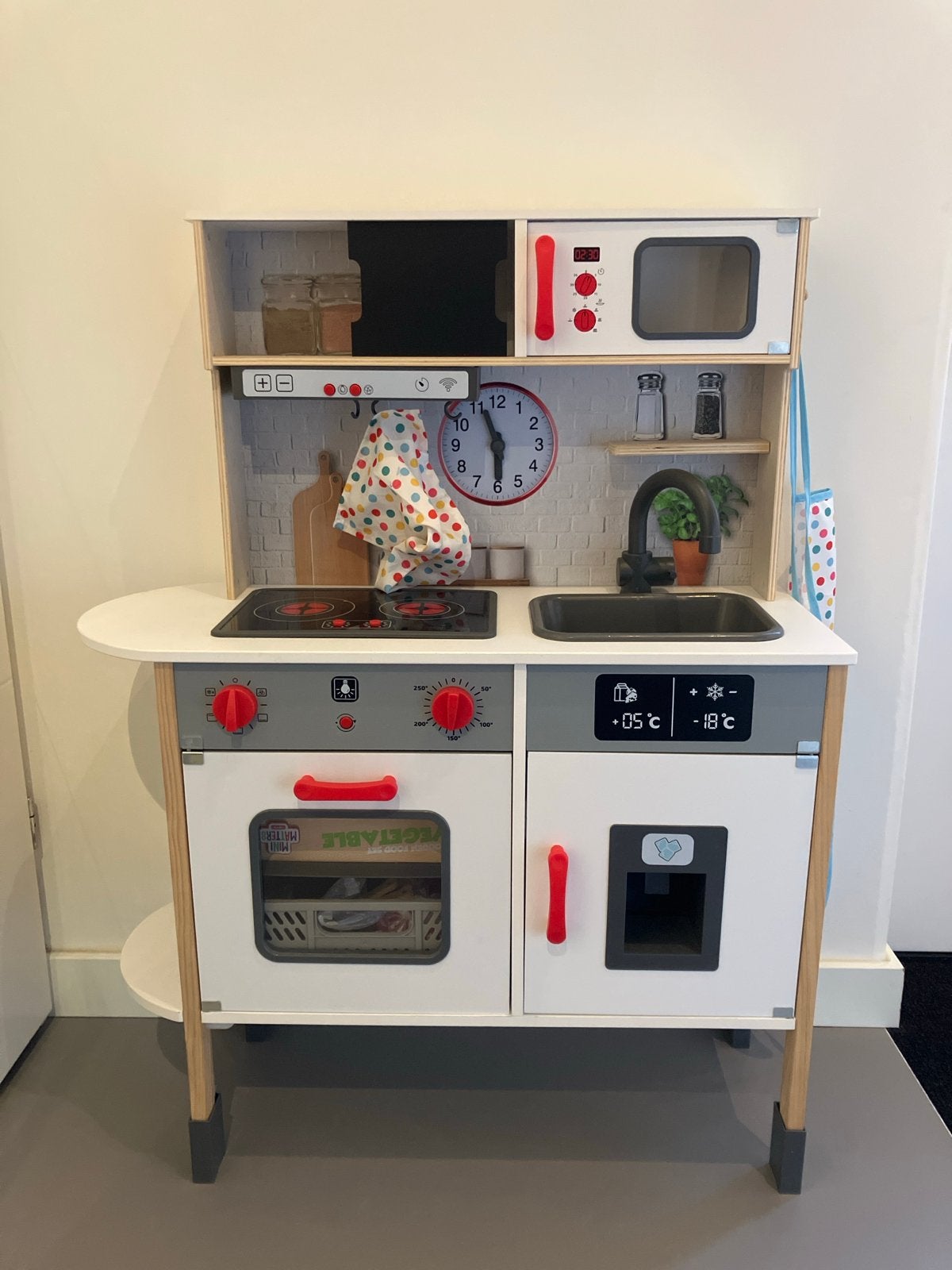 Houten speelkeuken met accessoires, Ophalen, Zo goed als nieuw, Hout, Speelkeuken