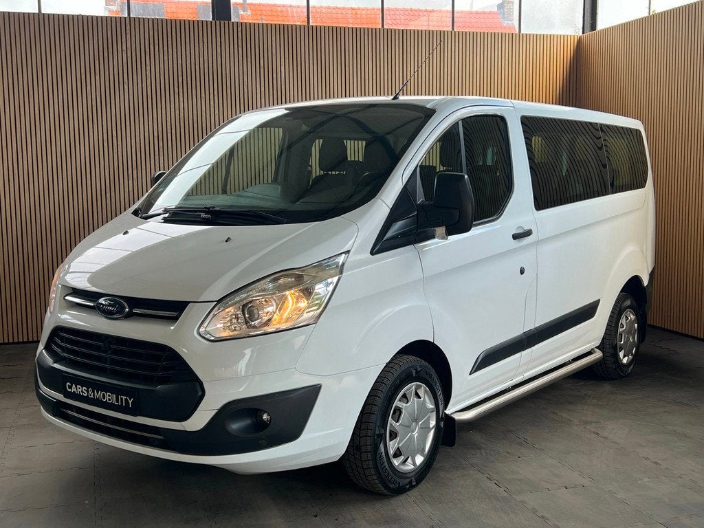 Ford Transit Custom 9-persoons – taxi klaar – direct inz, Auto's, Ford, Voorwielaandrijving, Stof, 255 €/maand, Wit