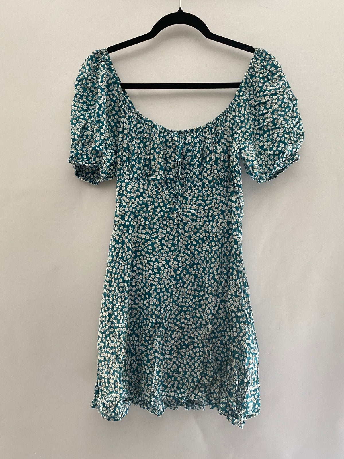 Dash of Daring Bloemenjurkje | Teal Groen  | Maat S / 36, Kleding | Dames, Ophalen of Verzenden, Zo goed als nieuw, Maat 36 (S)