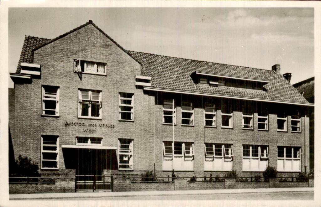 Terborg - Vakschool voor Meisjes - Gevel, Ophalen of Verzenden, 1940 tot 1960, Gelopen, Gelderland