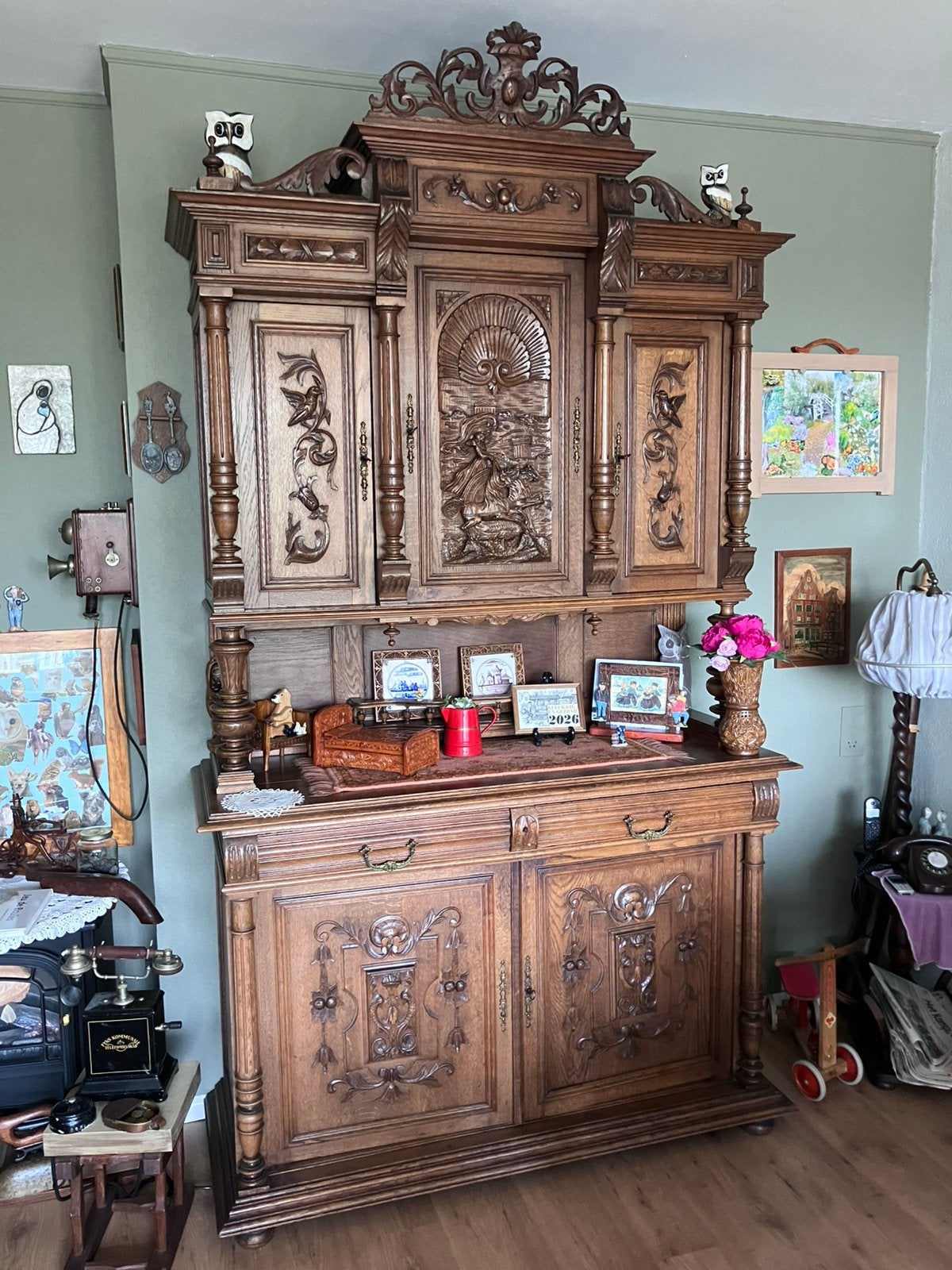 Te koop antieke eiken kast, Antiek en Kunst, Ophalen