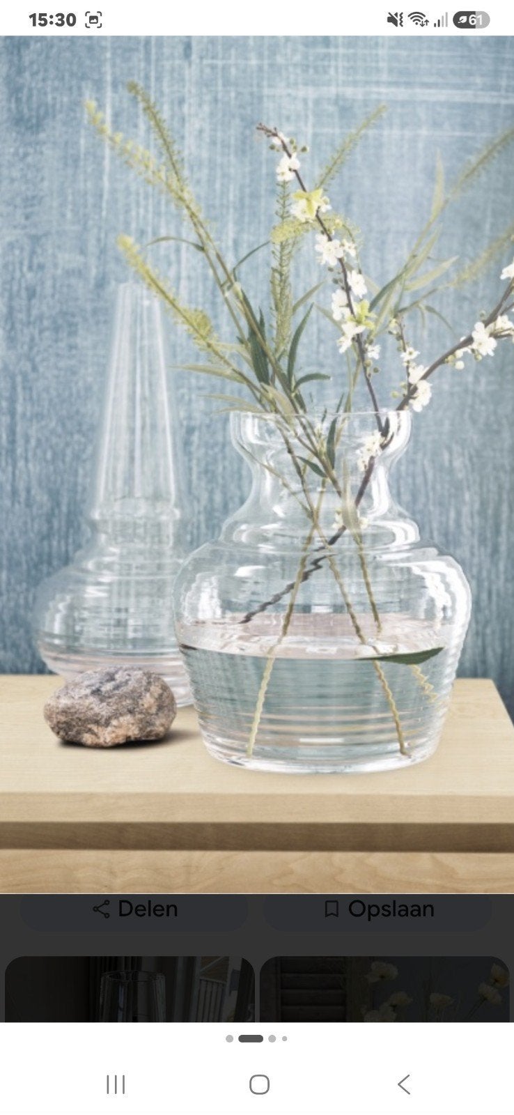 Ikea PS Ehlen Johansson 2012 vazen vaas 2-delig ---3 vazen--, Ophalen, Handgemaakt, Glas