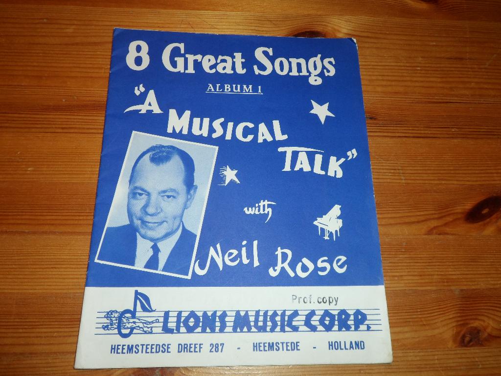 8 great songs - album 1 - a musical talk with neil rose, Gebruikt, Gitaar, Ophalen of Verzenden, Artiest of Componist