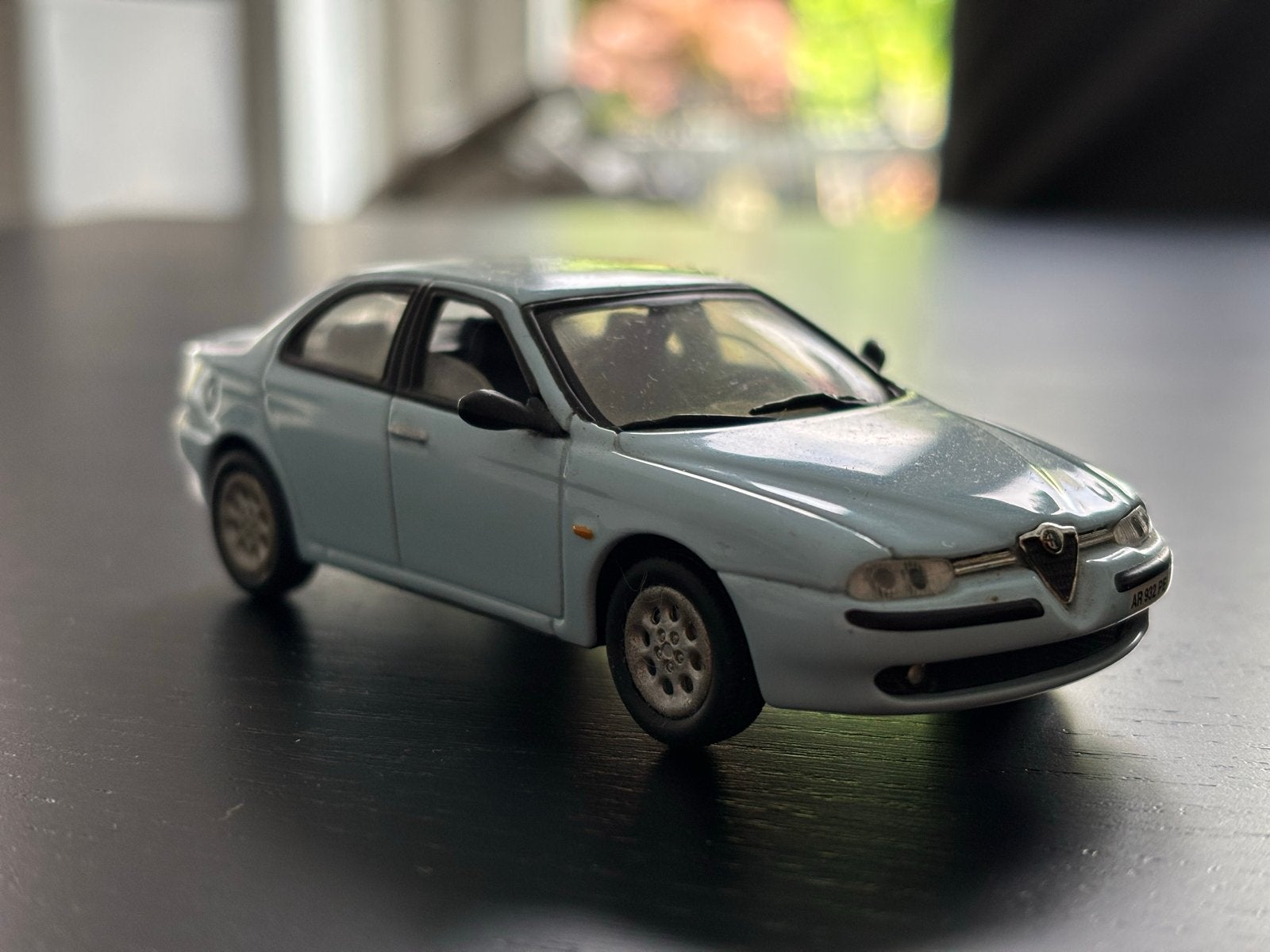 Solido Alfa Romeo 156 modelauto - Babyblauw, Ophalen of Verzenden, Gebruikt