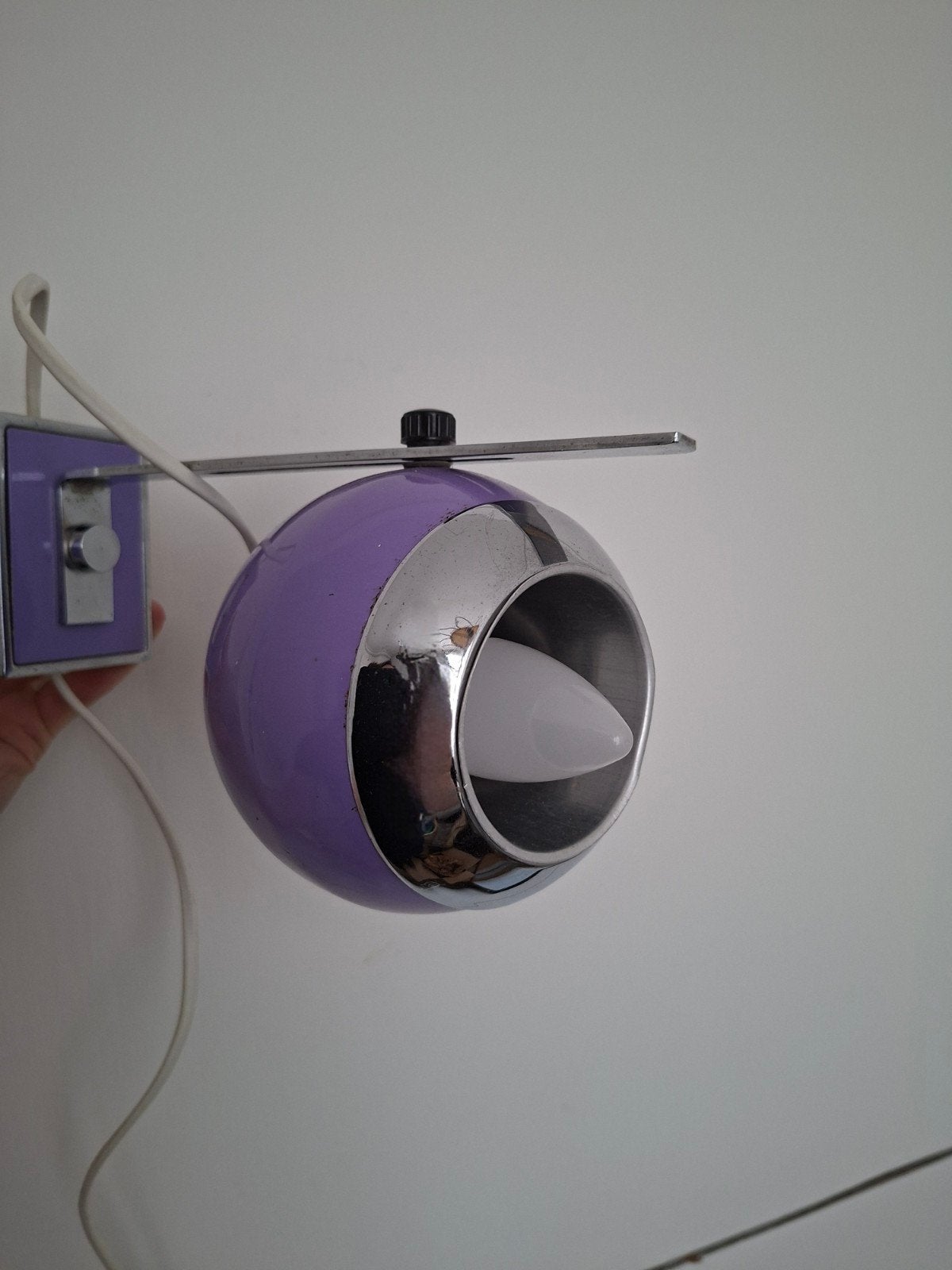 Vintage eyeball wandlamp chroom design, Huis en Inrichting, Ophalen of Verzenden