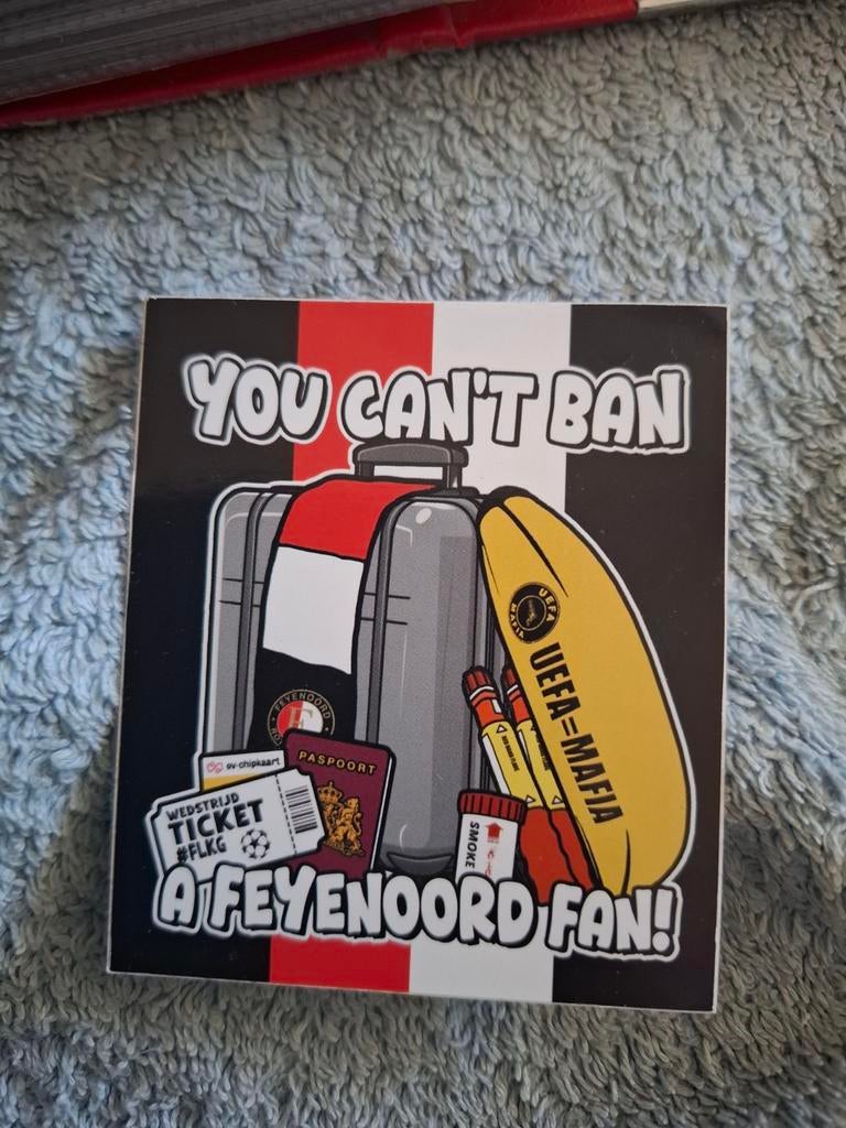 Sticker you can't ban a Feyenoord fan, Verzamelen, Ophalen of Verzenden, Nieuw, Sport