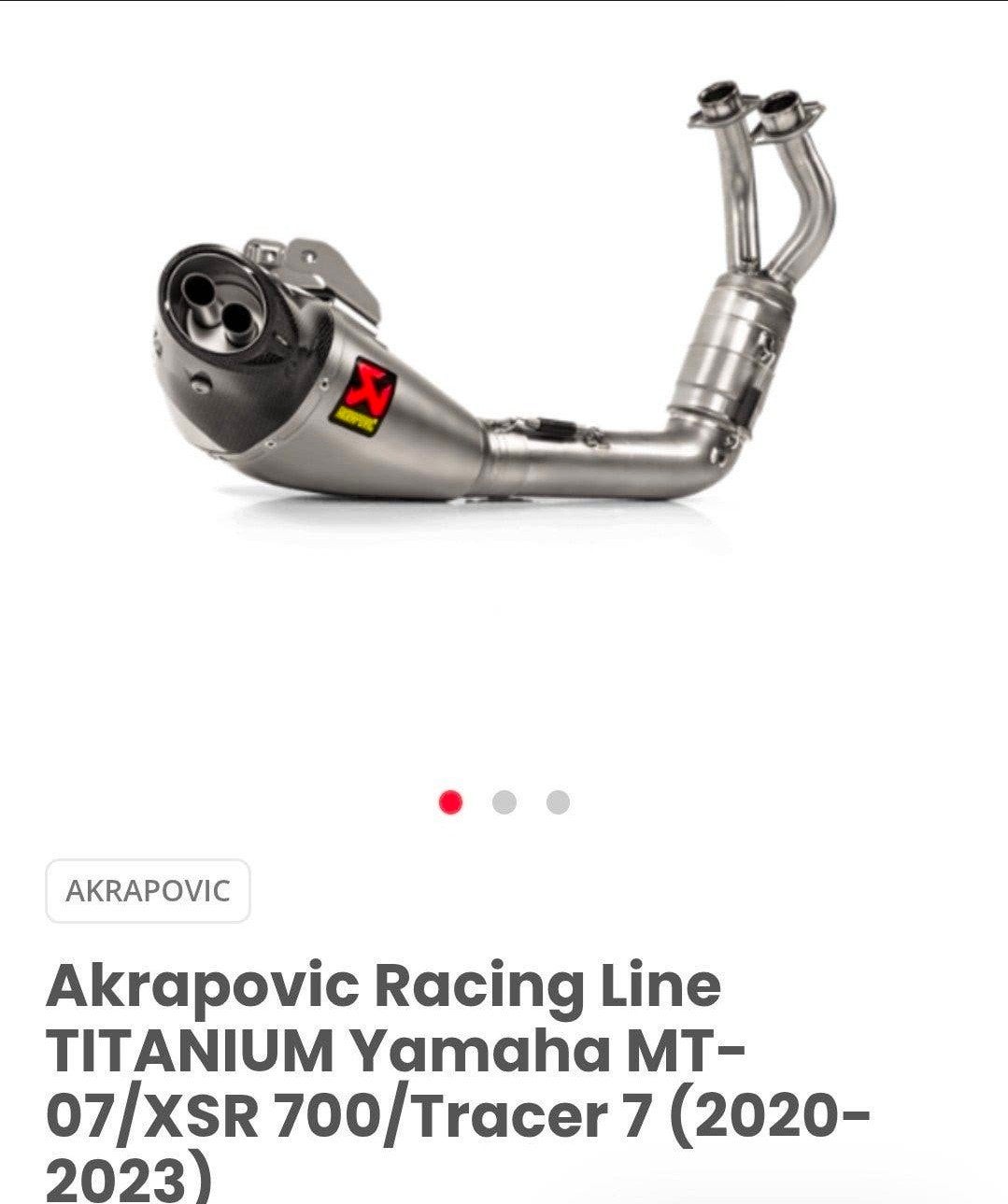 ik zoek deze!! Akrapovic Racing Line Titanium Yamaha MT-07, Ophalen of Verzenden, Gebruikt