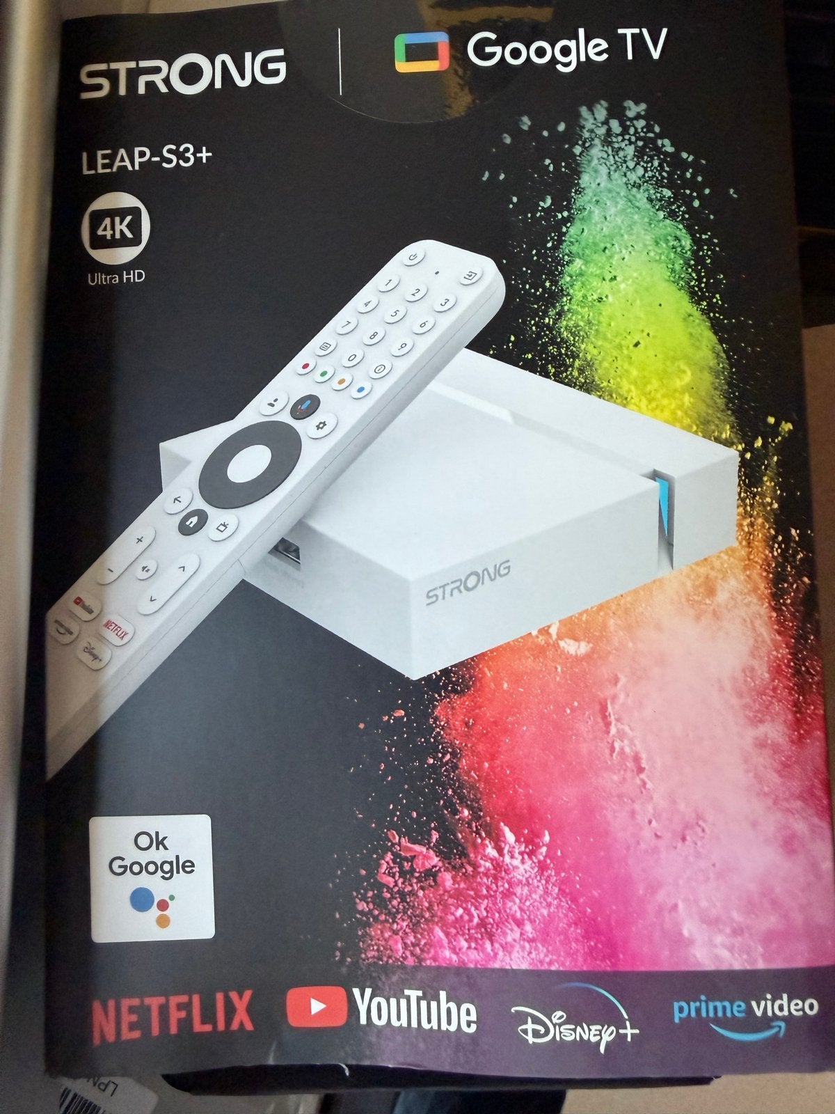 STRONG LEAP-S3+ 4K Google TV Box - Nieuw in doos, Us, Minder dan 500 GB, Nieuw, Ophalen of Verzenden