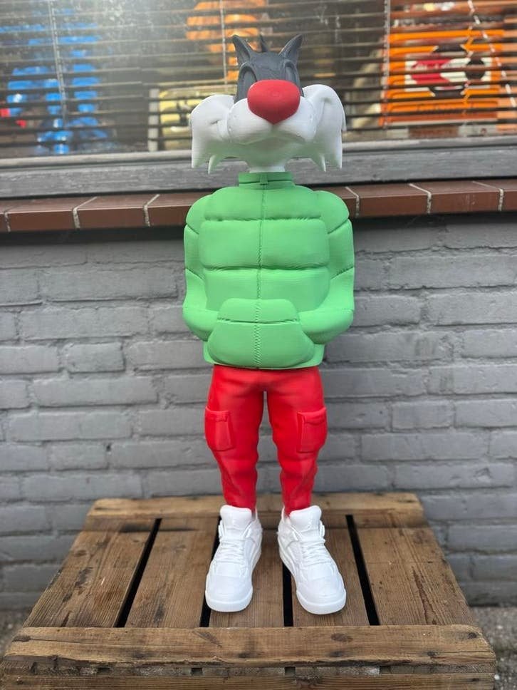 Sylvester de Kat Beeld - Uniek Design Kunstobject, Ophalen, ., Zo goed als nieuw, .