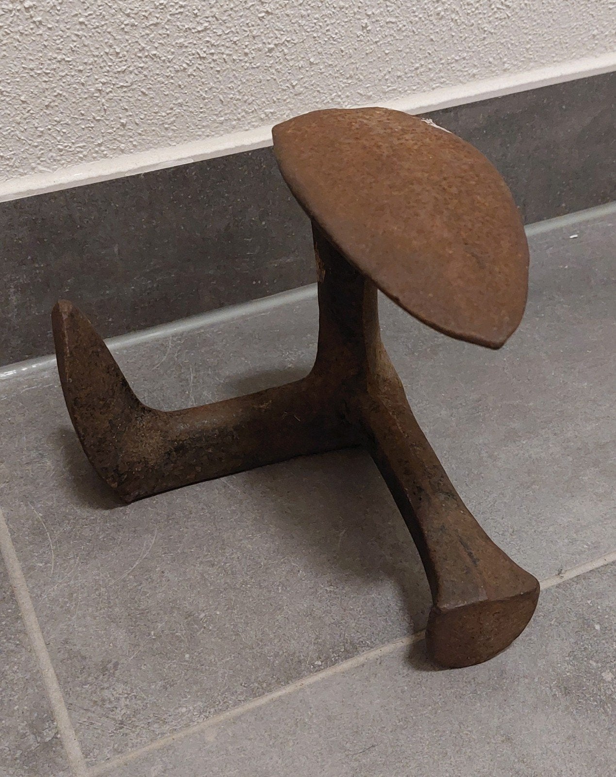 antieke gietijzeren schoenleest, Antiek en Kunst, Ophalen of Verzenden