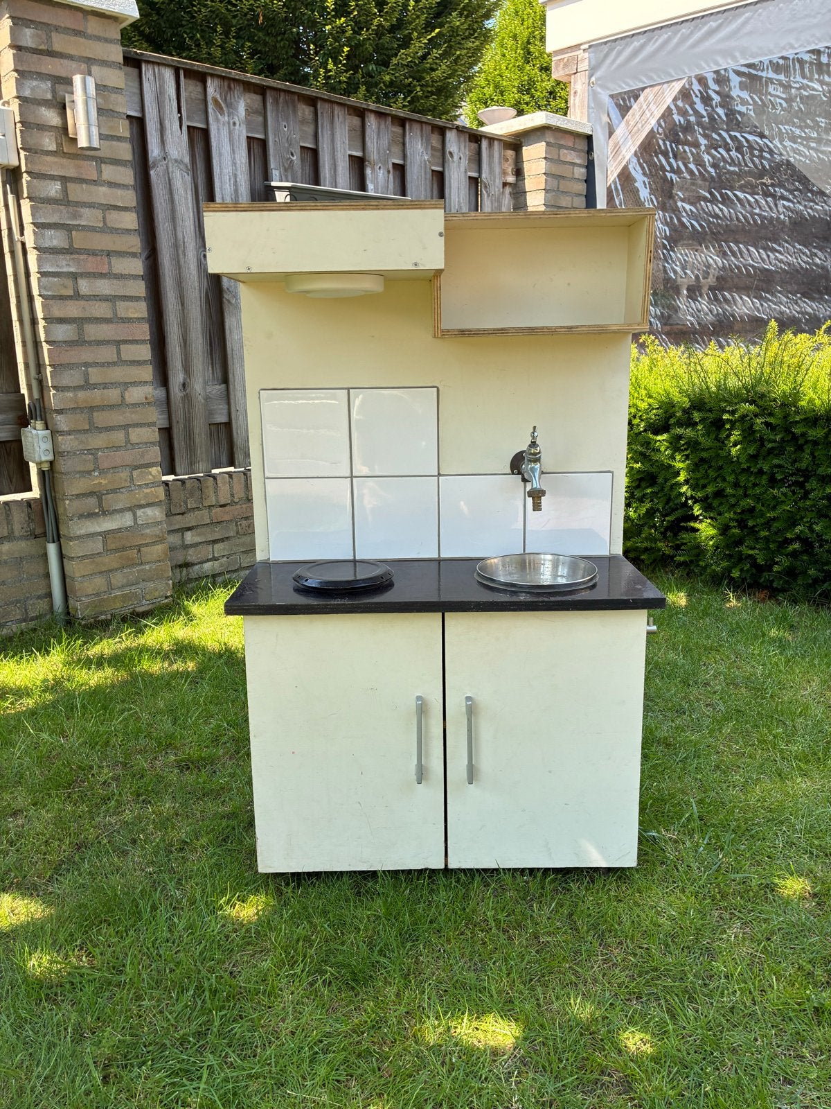 Buitenkeuken voor kinderen - Speelkeuken, Kinderen en Baby's, Ophalen, Gebruikt, Hout
