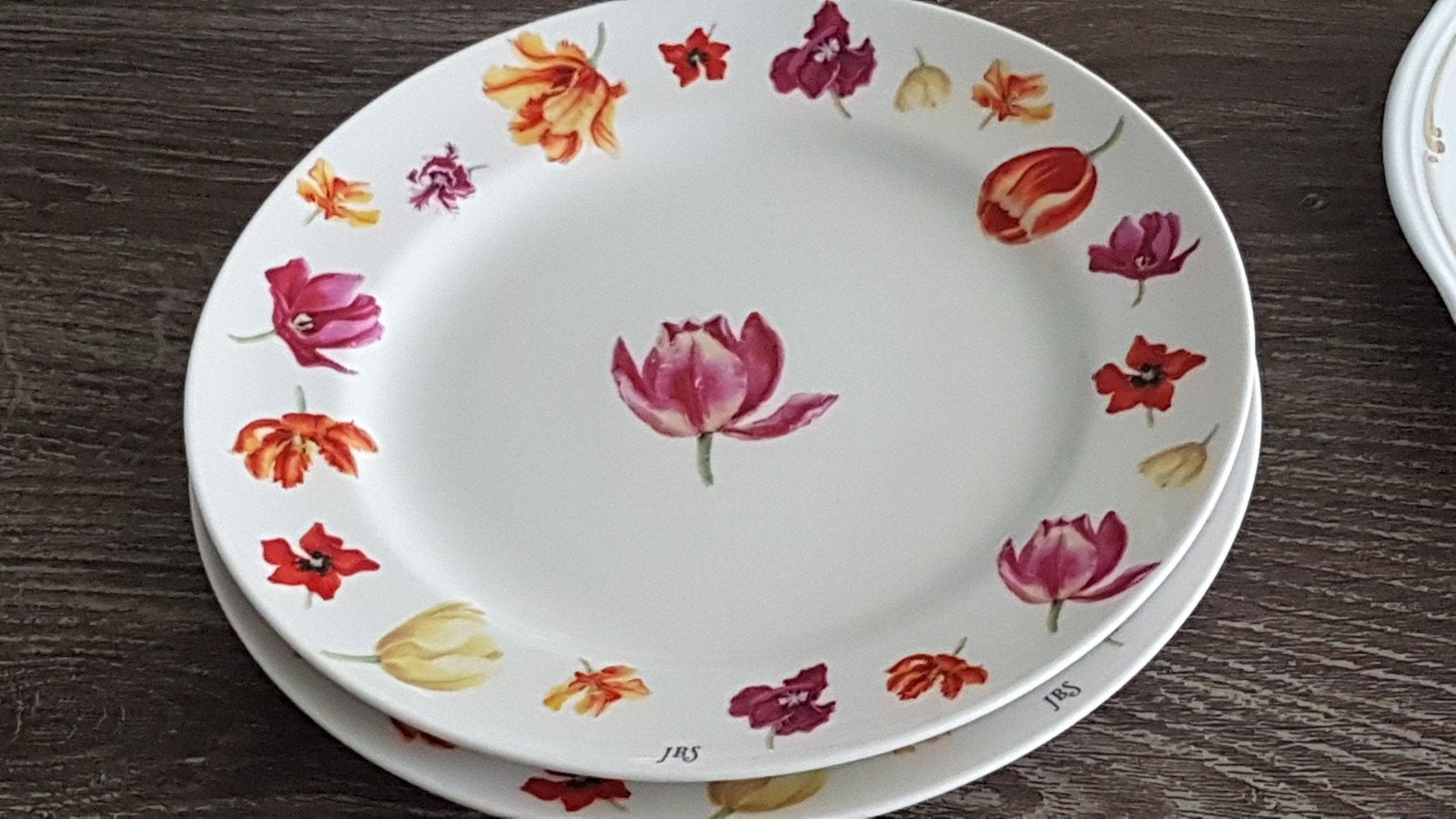 JBS gebaksbordjes tulpen, Ophalen, Gebruikt, Overige merken, Bord(en)