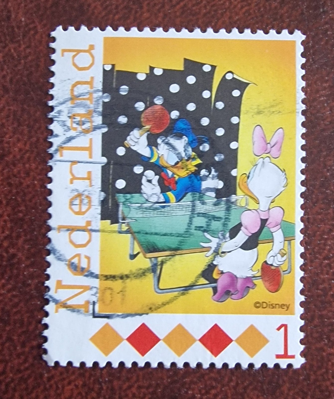 kv1349 persoonlijke postzegel Donald en Katrien Duck tafelte, Postzegels en Munten, Postzegels | Nederland, Ophalen of Verzenden
