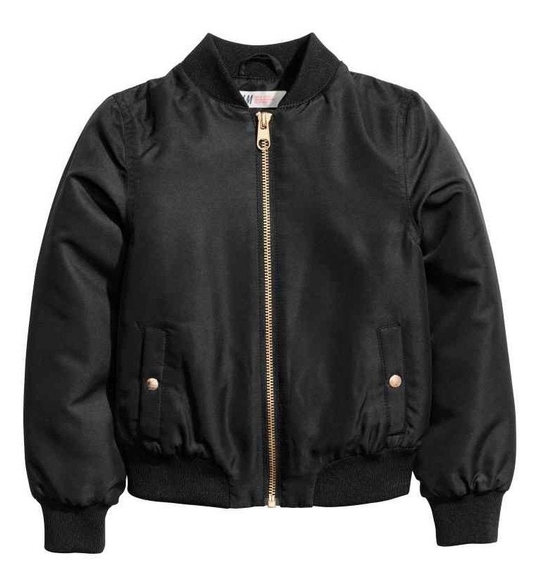 H&M zwarte gewatteerde pilotenjack jack bomber jas maat 164, Meisje, H&M, Nieuw, Ophalen of Verzenden