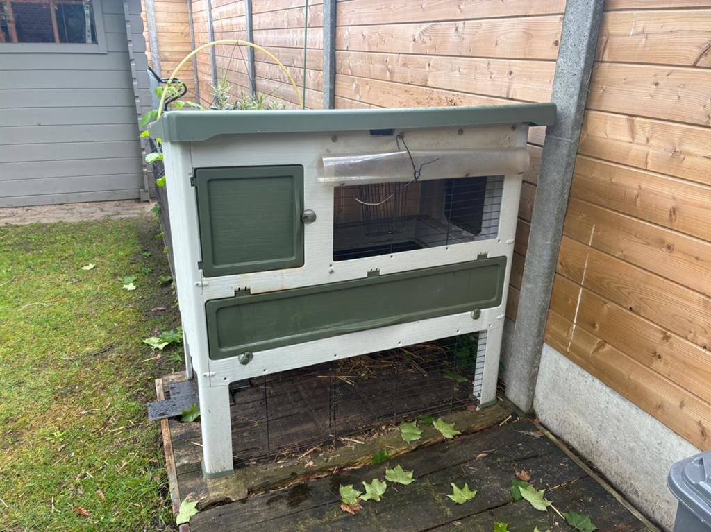 Konijnenhok te koop., Dieren en Toebehoren, Ophalen, 90 cm of meer, Hok, 110 cm of meer
