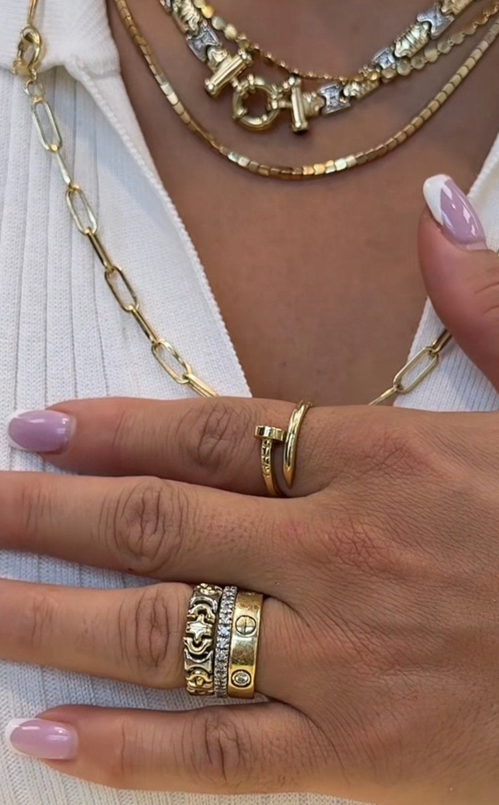 Foto 4 van Prachtige 14k gouden bulgari set ketting armband en ring