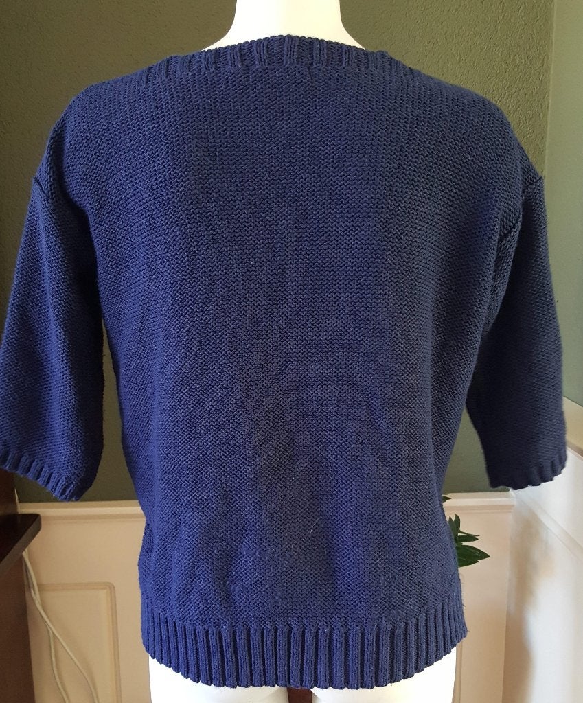 Rozu RO-ZU blauw vest M 38 40 cardigan, Maat 38/40 (M), Zo goed als nieuw, Ro&Zu, Verzenden