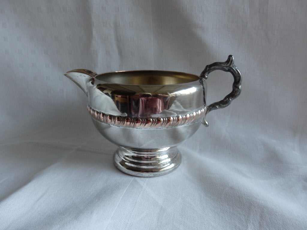 E P Copper Viking Plate canada melkkan roomkan lead mounts, Antiek en Kunst, Ophalen of Verzenden, Zilver