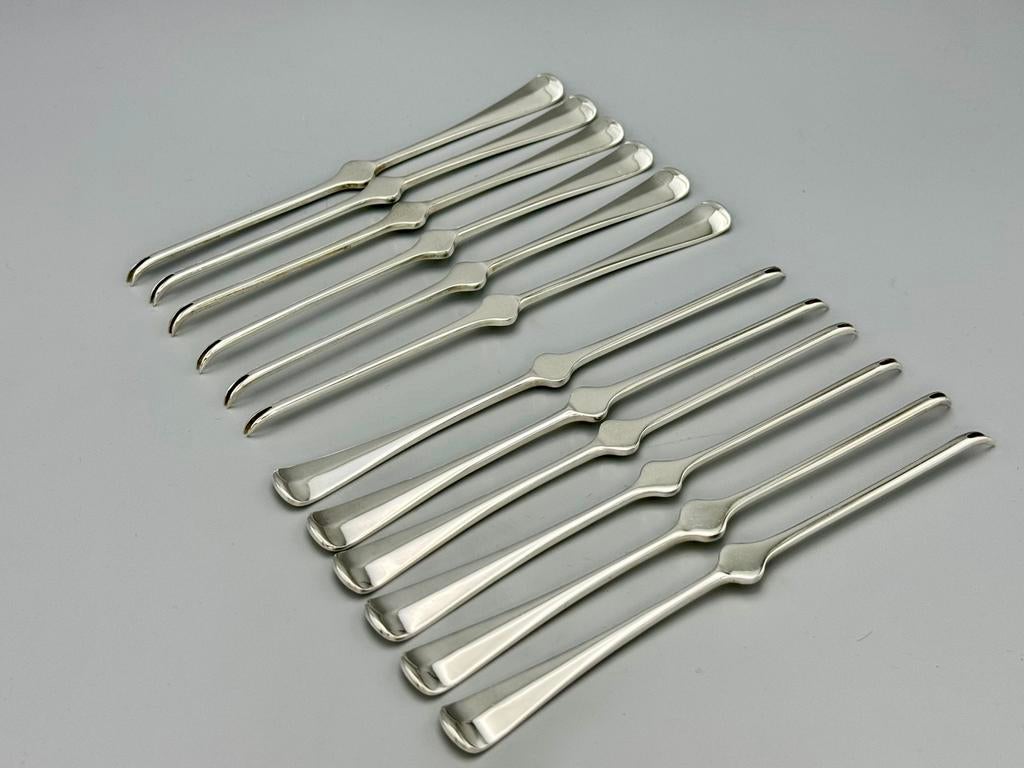 Zilveren kreefthaken, Haags Lof, ca. 1930, Antiek en Kunst, Antiek | Bestek, Ophalen of Verzenden