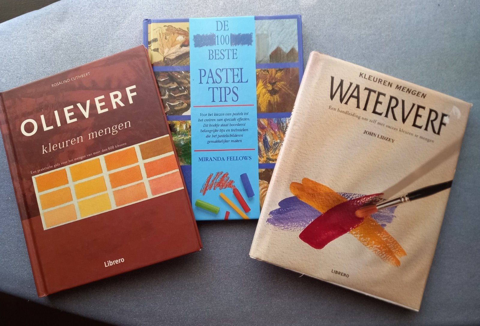 3 Boeken: Olieverf, Waterverf, Pastel Tips - Kunstboeken, Boeken, Ophalen of Verzenden, Zo goed als nieuw, Overige onderwerpen