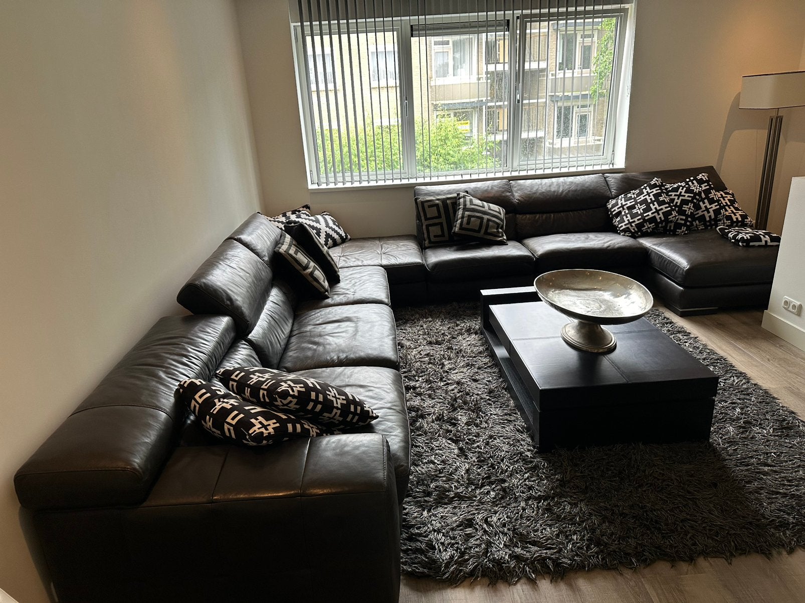 Natuzzi hoekbank met chaislounge, Ophalen, Zo goed als nieuw