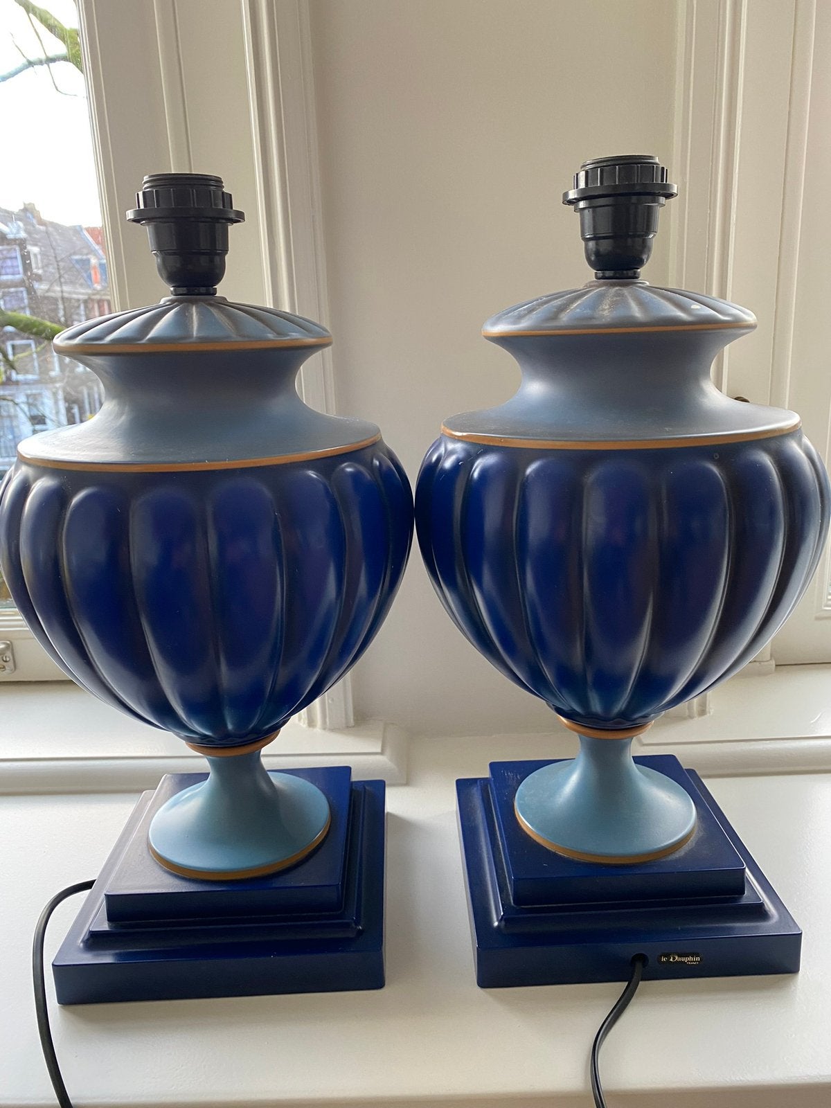 Twee céramique lampen le Dauphin, Ophalen of Verzenden