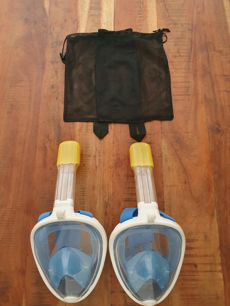 SNORKEL MASKERS 2X, Ophalen of Verzenden, Zo goed als nieuw, Snorkelmasker