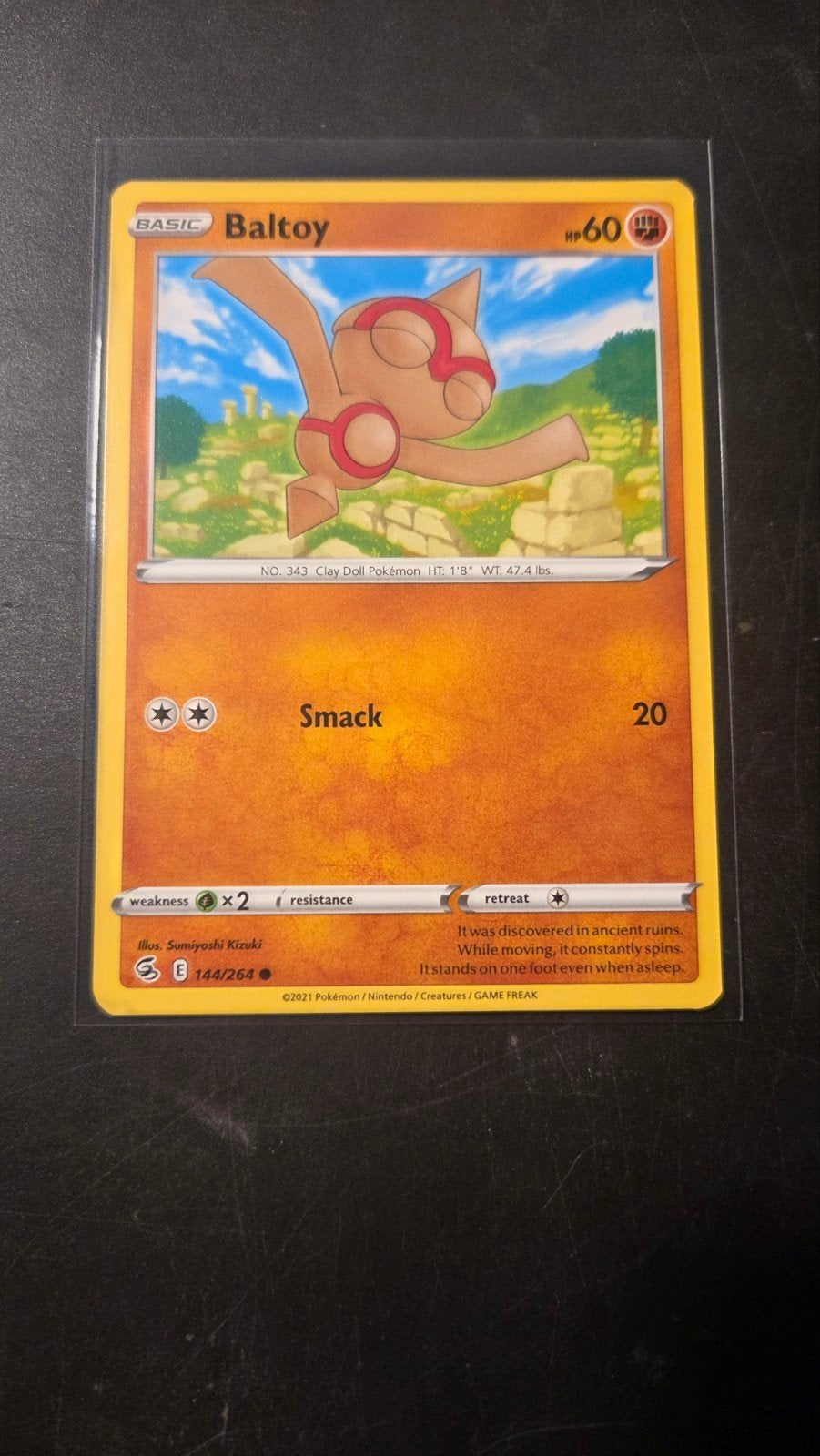 Baltoy 144/264 Fusion Strike Pokémon Kaart, Verzenden, Zo goed als nieuw, Losse kaart