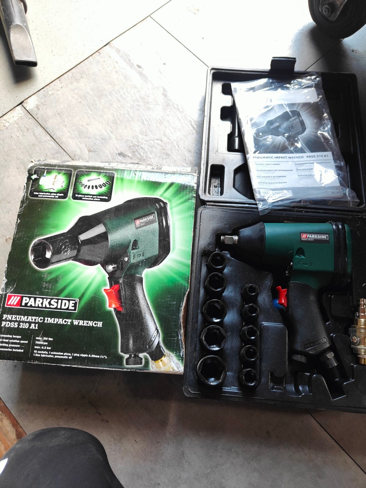 Parkside PDSS 310 A1 Pneumatische Slagmoersleutel, Ophalen of Verzenden, Zo goed als nieuw